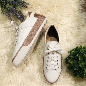 Linea Paola Katz Platform Sneaker ROSE GOLD NEW!